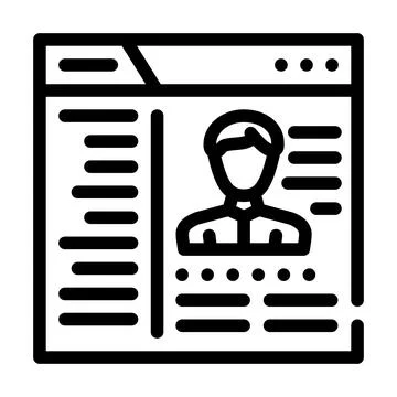 Cms with data kyc line icon vector illustration Stock Illustration