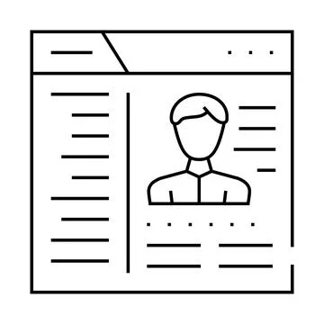 Cms with data kyc line icon vector illustration イラスト素材