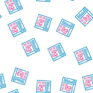 Cms with data kyc vector seamless pattern Stock Illustration