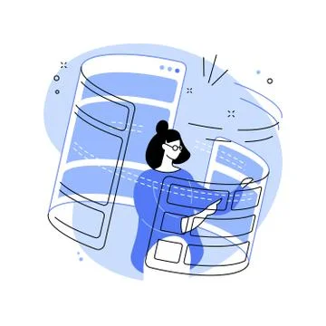 CMS development abstract concept vector illustration. Stock Illustration