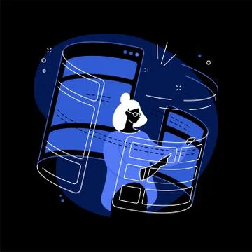 CMS development abstract concept vector illustration. Stock Illustration