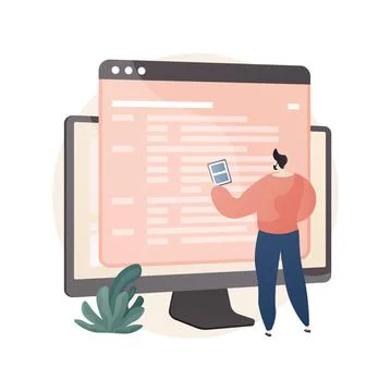 CMS development abstract concept vector illustration. Stock Illustration