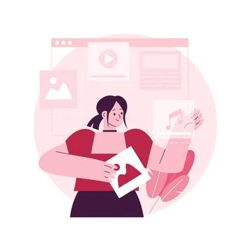 CMS development abstract concept vector illustration. Stock Illustration