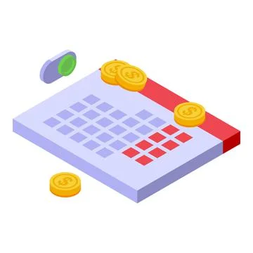 Cms development calendar icon isometric vector. Html interface イラスト素材
