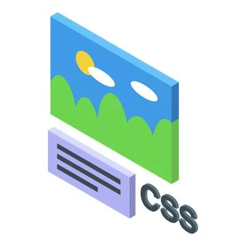 Cms development icon isometric vector. Web design Stock Illustration