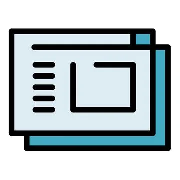 Cms development icon vector flat Illustrazione stock