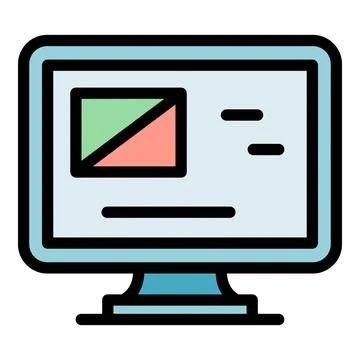 Cms digital brand icon vector flat Stockillustratie