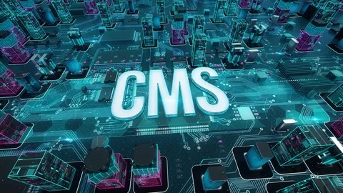 Cms with digital technology concept Stock Footage 103062938