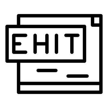 Cms ehit icon outline vector. Html website 스톡 일러스트