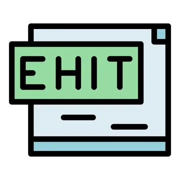Cms ehit icon vector flat Stockillustratie