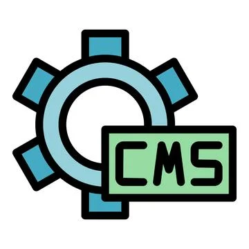 Cms gear wheel icon vector flat イラスト素材