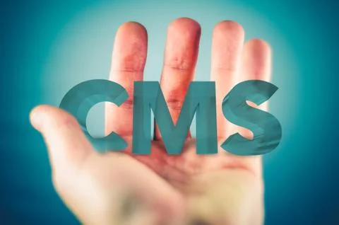 Cms in a hand concept 16561 Stock Photos