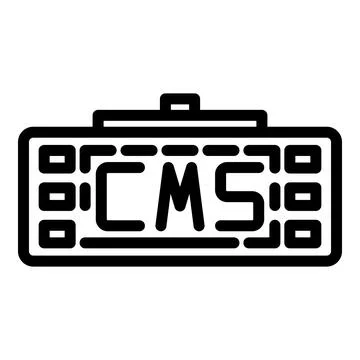Cms keyboard icon outline vector. Web design 库存插图