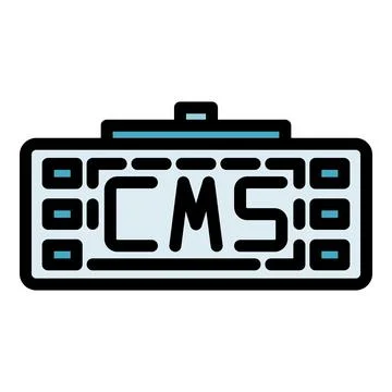 Cms keyboard icon vector flat Stockillustratie