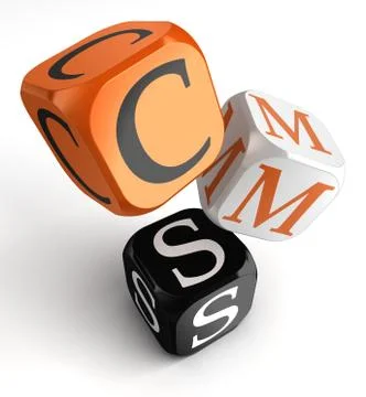 Cms orange black dice blocks Stock Illustration