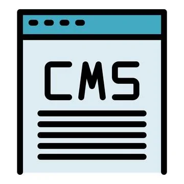 Cms page icon vector flat Illustrazione stock