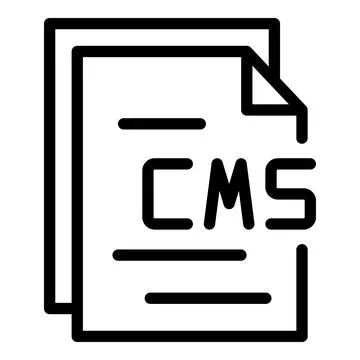 Cms paper icon outline vector. Web design Stockillustratie