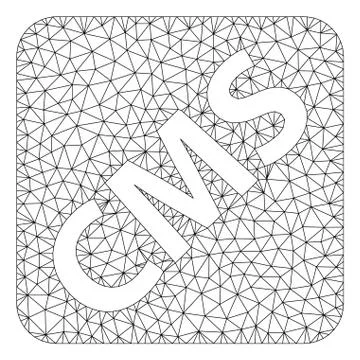 Cms Polygonal Frame Vector Mesh Illustration イラスト素材