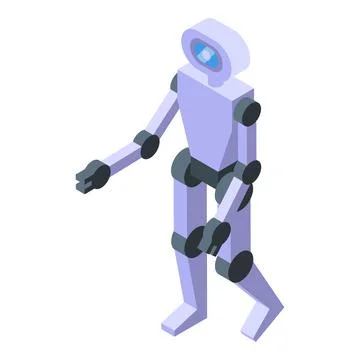 Cms robot icon isometric vector. Web design 库存插图