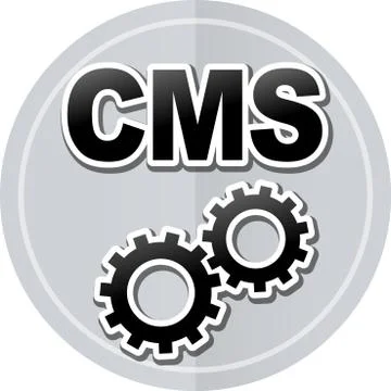 Cms sticker icon Stock Illustration