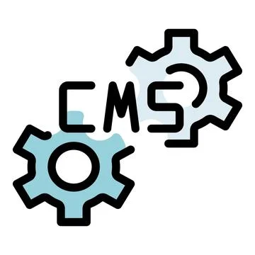 Cms system icon vector flat Stockillustratie