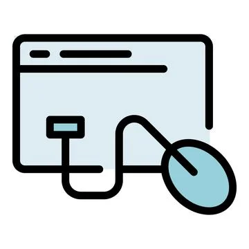 Cms web mouse icon vector flat Stock Illustration