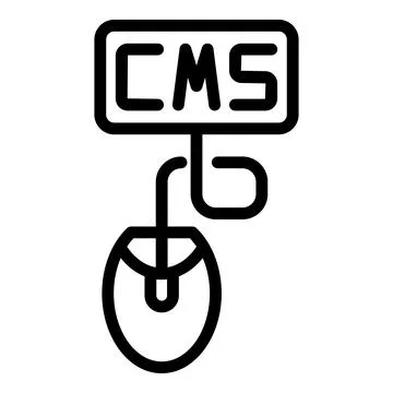 Cms work icon outline vector. Web development Stock Illustration