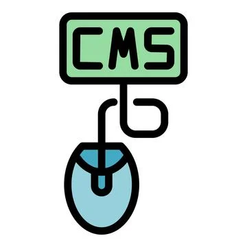 Cms work icon vector flat Illustrazione stock