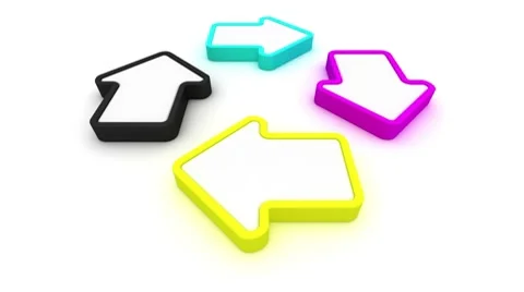 CMYK Arrows 動画素材 8522959