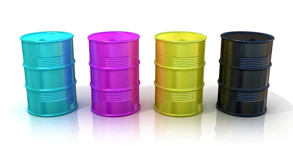 CMYK barrels 스톡 일러스트
