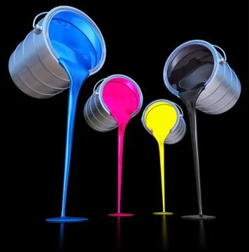 Cmyk cans Illustrazione stock