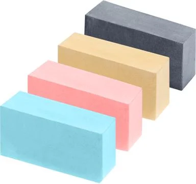 CMYK ceramic brick at the white background, isolated Stock Photos