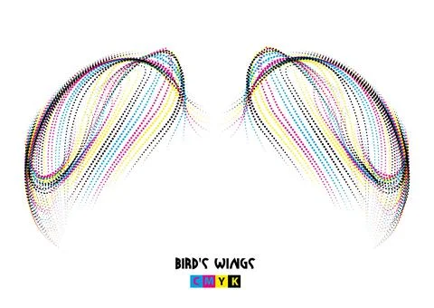 CMYK circle effect circle logo circles swirl background, dot circle gradient イラスト素材