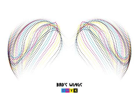 CMYK circle effect circle logo circles swirl background, dot circle gradient Stock Illustration
