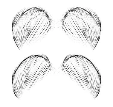 CMYK circle effect circle logo circles swirl background, dot circle gradient イラスト素材