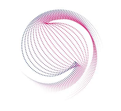 CMYK circle effect circle logo circles swirl background, dot circle gradient Stock Illustration