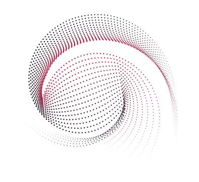 CMYK circle effect circle logo circles swirl background, dot circle gradient Stock Illustration