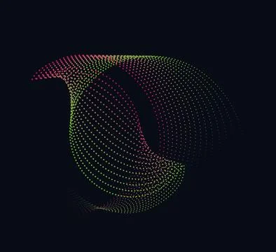 CMYK circle effect circle logo circles swirl background, dot circle gradient Stock Illustration