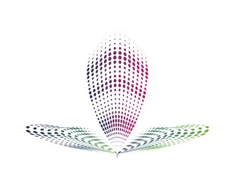 CMYK circle effect circle logo circles swirl background, dot circle gradient Stock Illustration