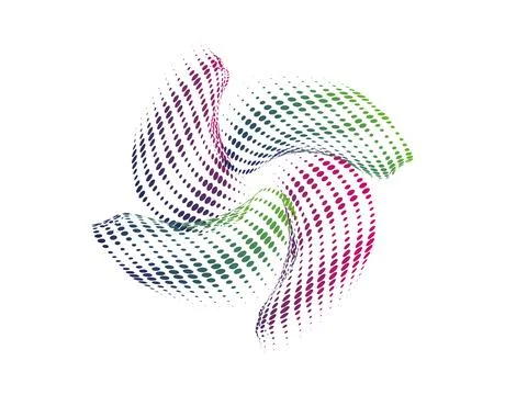 CMYK circle effect circle logo circles swirl background, dot circle gradient Stock Illustration