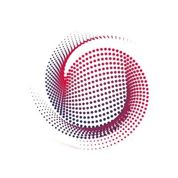 CMYK circle effect circle logo circles swirl background, dot circle gradient Stock Illustration