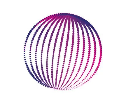 CMYK circle effect circle logo circles swirl background, dot circle gradient Stock Illustration
