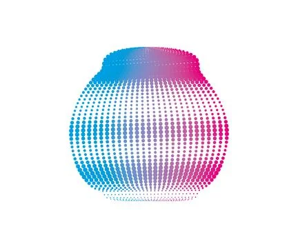 CMYK circle effect circle logo circles swirl background, dot circle gradient Stock Illustration
