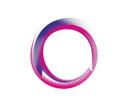 CMYK circle effect circle logo circles swirl background, dot circle gradient Stock Illustration