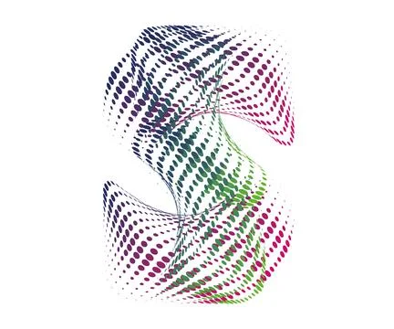 CMYK circle effect circle logo circles swirl background, dot circle gradient Stock Illustration