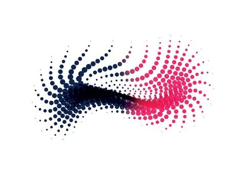 CMYK circle effect circle logo circles swirl background, dot circle gradient Stock Illustration