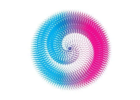 CMYK circle effect circle logo circles swirl background, dot circle gradient Stock Illustration