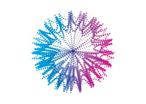 CMYK circle effect circle logo circles swirl background, dot circle gradient イラスト素材