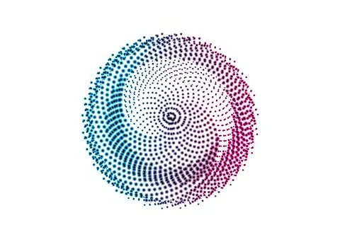 CMYK circle effect circle logo circles swirl background, dot circle gradient 스톡 일러스트