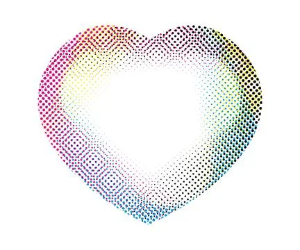 CMYK circle effect circle logo circles swirl background, dot circle gradient 스톡 일러스트